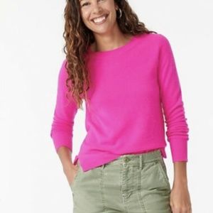 J Crew 100% Cashmere Magenta Sweater